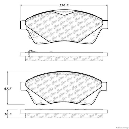 Centric Parts SEMI-METALLIC BRAKE PADS W/HARDWARE 104.1422